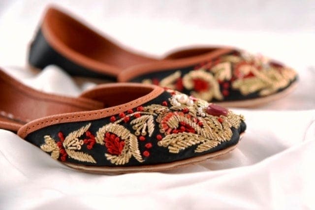 Goldish Red khussa (black) - (No Return/Exchange) - Image 3